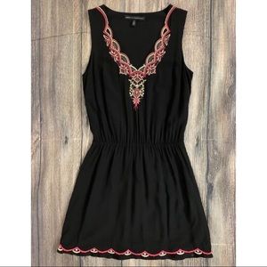 White House Black Market Black & Pink Dress S